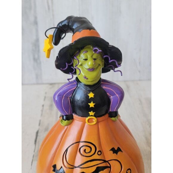 Halloween witch cauldron potion pumpkin star bat figure - Picture 4 of 8